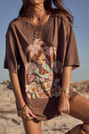 Villa Tropic Oversized Biker Tee