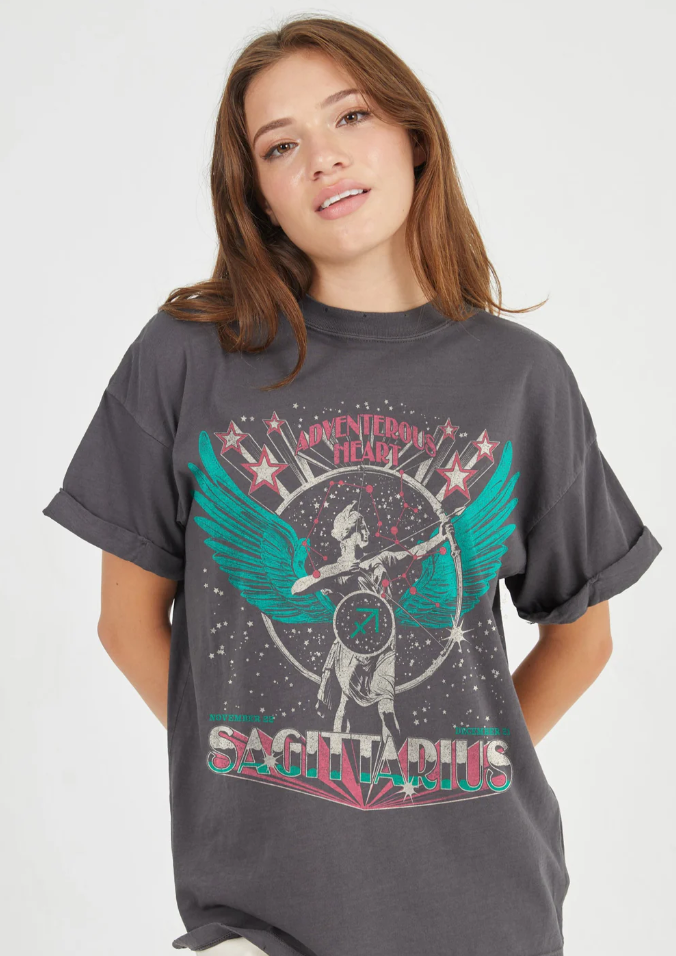 GIRLDANGEROUS - Horoscope Tee
boyfriend tee, tee shirt, tshirt, t shirt, horoscope, star sign, horoscope clothing, theme, themed clothing, boyfriend shirt, boyfriend tee, boyfriend, boyfriend top, oversize, oversized top, star signs, starsign shirt, star shine shirts, star sign tee, horoscope tee, sagittarius top, sagittarius