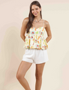 Picnic Pursuits Bubble Hem Tank Top