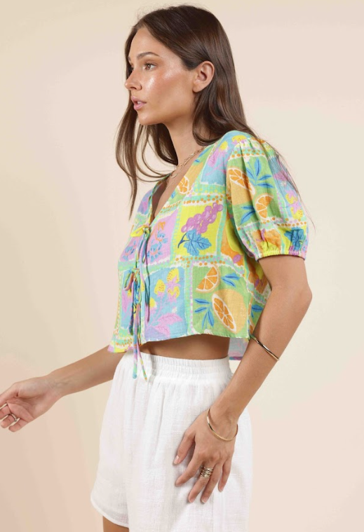 Mimosa Front Tie Top