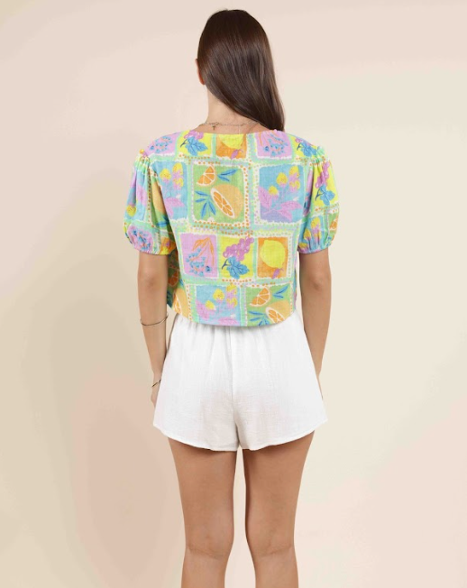 Mimosa Front Tie Top