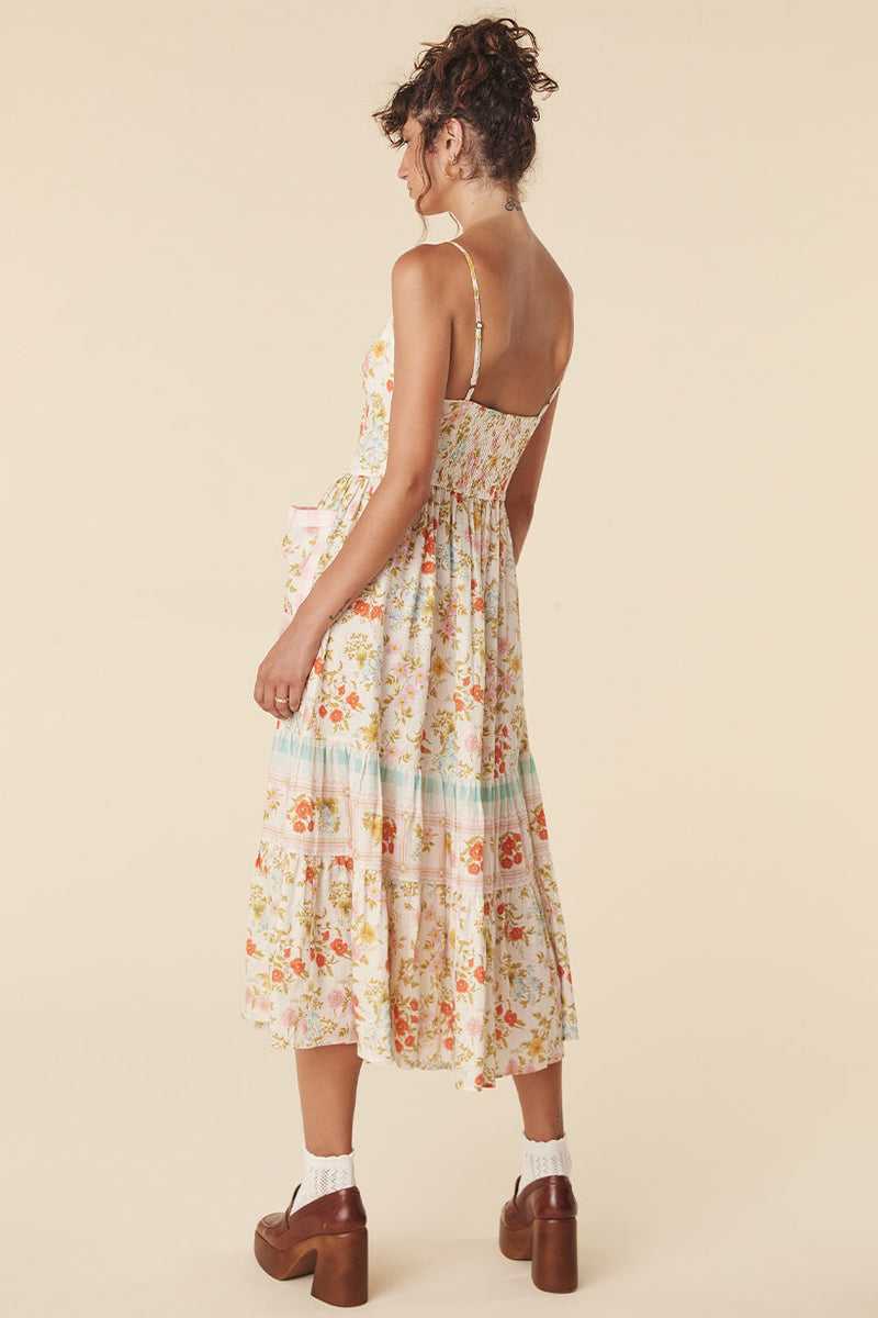 SPELL - Flora Linen Midi Dress