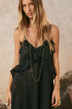 Luxe Lisbon Lace Strappy Maxi Dress