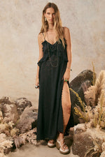 Luxe Lisbon Lace Strappy Maxi Dress