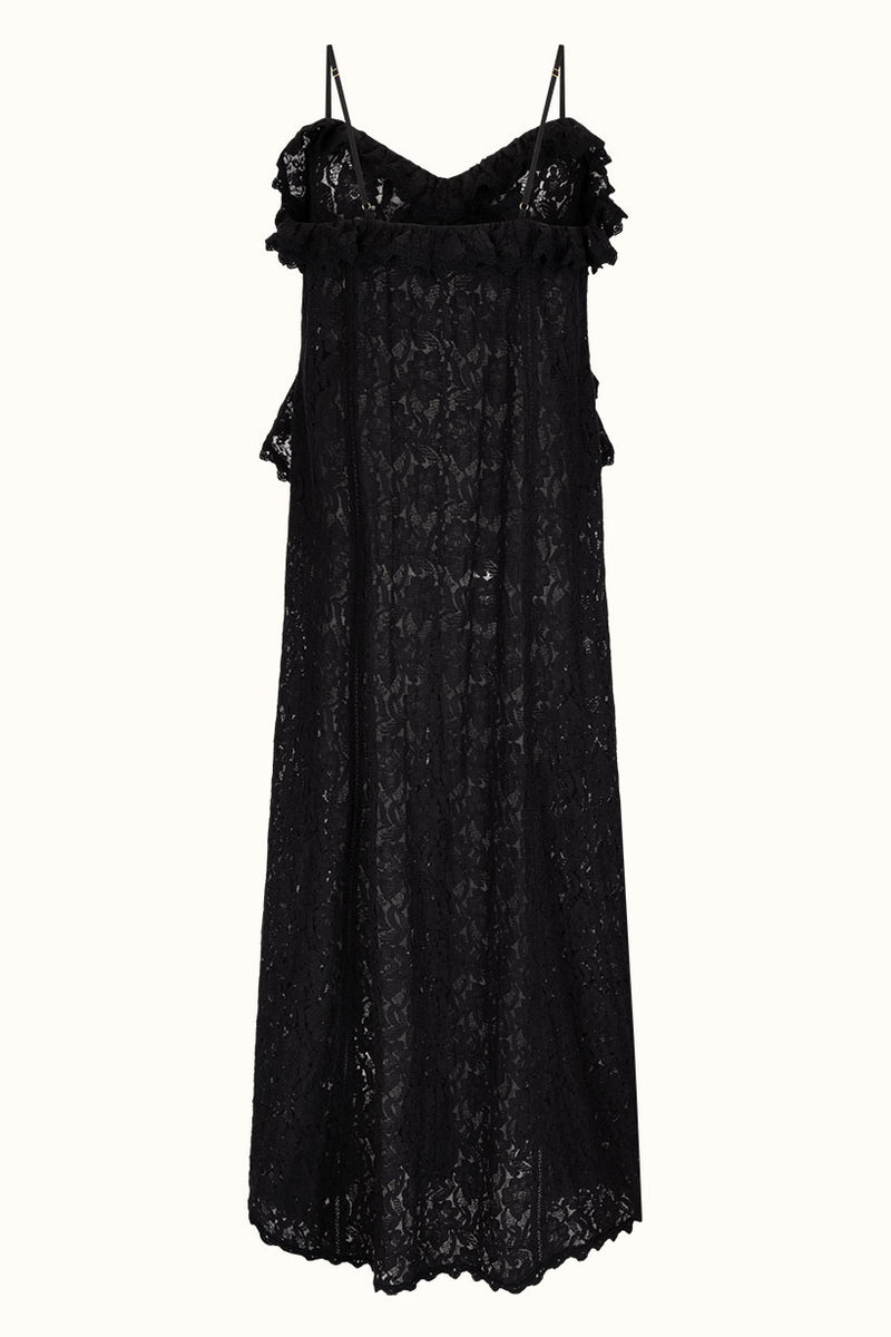 Luxe Lisbon Lace Strappy Maxi Dress
