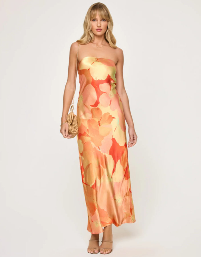 L*SPACE - Spring in Love Dress
dress, satin, satin dress, spring, summer, wedding, wedding guest, uest dress, hoiday, vacation, vacation wear, resort wear, dressy dres, dress, formal, formalwear, 