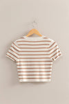 STATES OF SUMMER - Striped Short Sleeve
top, tee, t-shirt, short sleeve, short sleeve top, short sleeve tee, tee shirt, short sleeve tee shirt, short sleeve shirt, crop, crop top, cropped top, cropped tee, cropped t-shirt, cropped tee shirt, 