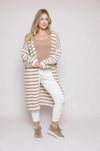 Flo Soft Knit Striped Soft Long Cardi