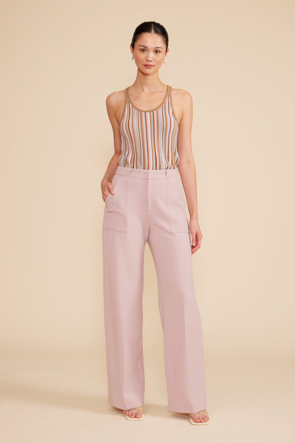 Lucy Paris - Tara Pant
tara pants, baby pink, baby pink pants, light pink, light pink pants, fun pants, work pants, fun work pants, office chic, smart casual, business casual