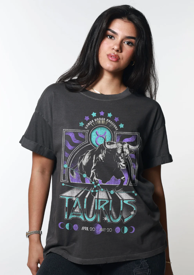GIRLDANGEROUS - Horoscope Tee
boyfriend tee, tee shirt, tshirt, t shirt, horoscope, star sign, horoscope clothing, theme, themed clothing, boyfriend shirt, boyfriend tee, boyfriend, boyfriend top, oversize, oversized top, star signs, starsign shirt, star shine shirts, star sign tee, horoscope tee, taurus top, taurus