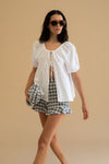 MUS & BOMBON - Unimak Top
linen top, linen shirt, tie up, linen tie up, linen tie up top, tie up top, summer top, summer shirt, tie up shirt, linen tie up shirt,  vacation top, vacation shirt, holiday shirt, holiday top, linen vacation top, linen vacation shirt, linen holiday top, linen holiday shirt, holiday outfit, vacation outfit, resort wear