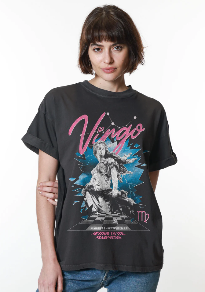 GIRLDANGEROUS - Horoscope Tee
boyfriend tee, tee shirt, tshirt, t shirt, horoscope, star sign, horoscope clothing, theme, themed clothing, boyfriend shirt, boyfriend tee, boyfriend, boyfriend top, oversize, oversized top, star signs, starsign shirt, star shine shirts, star sign tee, horoscope tee, virgo top, virgo