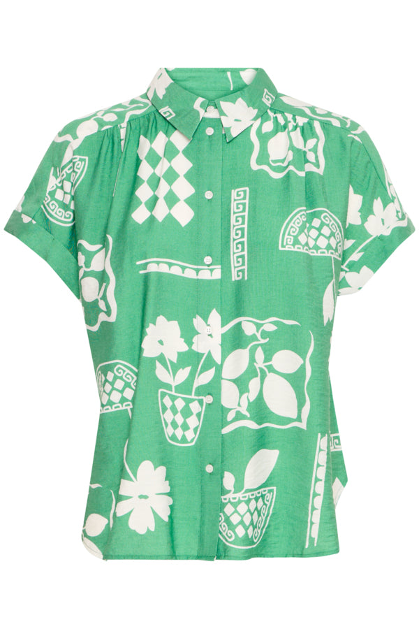 ICHI - Yetta Shirt
shirt, button up, short sleeve, short sleeve button up, short sleeve shirt, button up top, button up shirt, short sleeve top, print, printed top, printed shirt, printed button up, summer top, summer shirt, summer button up, coord, co-ord, set, coord set, co-ord set, coordinating set