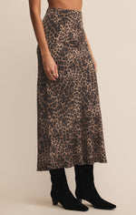 Leopard print skirt worn by a person on a beige background
Izabel Leopard Skirt