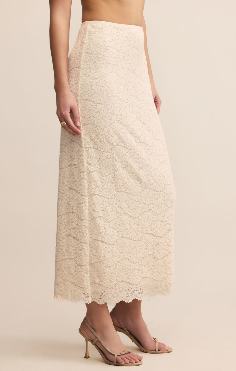 Via Lace Midi Skirt