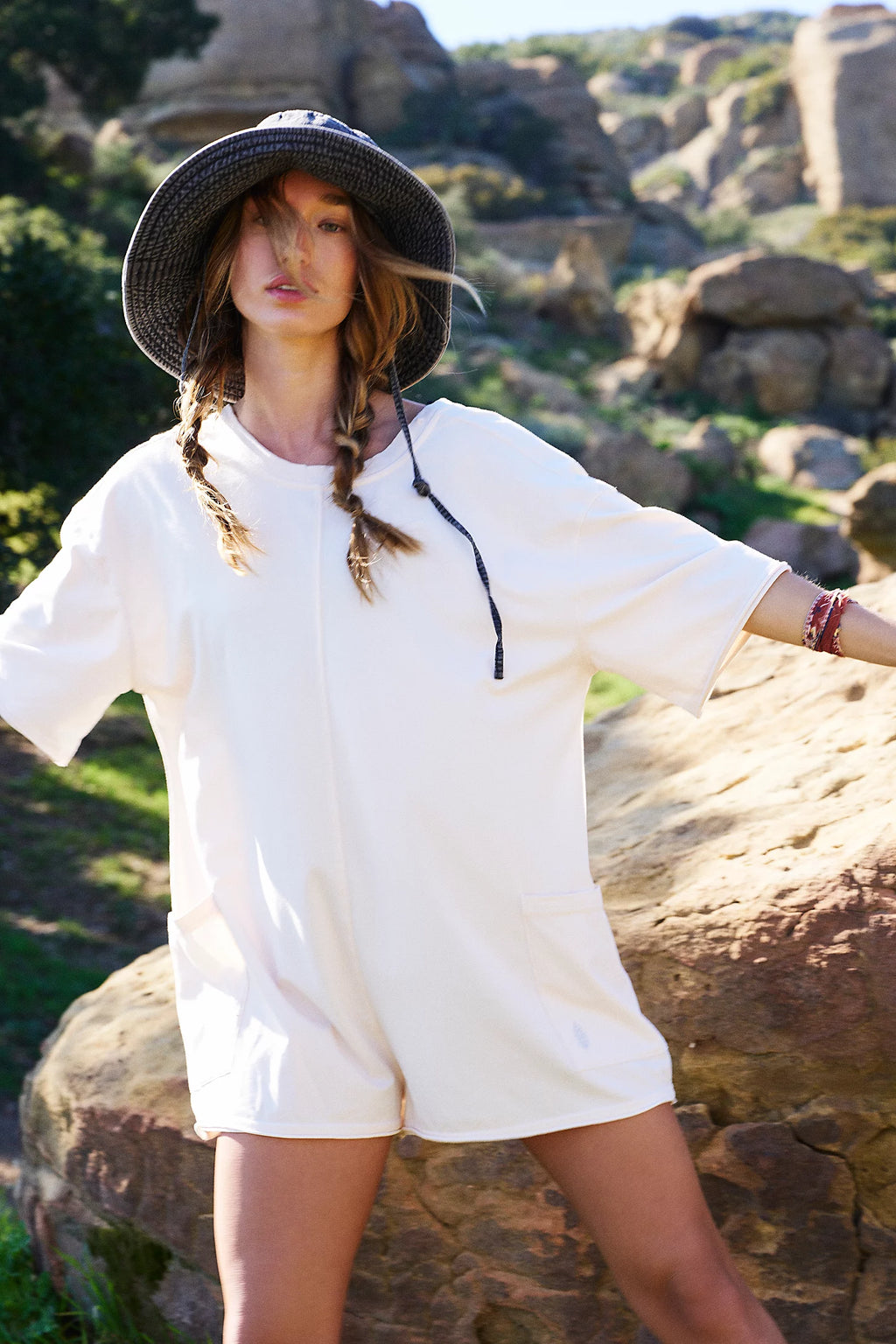 FREE PEOPLE - Hot Shot Tee Romper