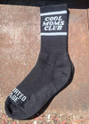 Mom socks: Black Sock with White Font