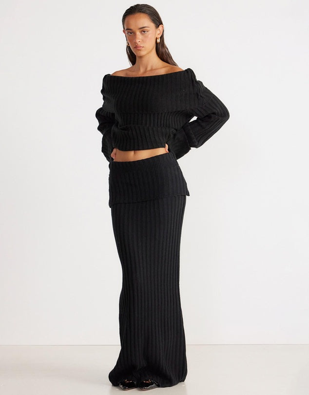 SNDYS - Brooks off Shoulder Sweater