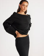 SNDYS - Brooks off Shoulder Sweater