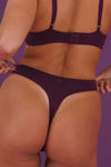 plum high rise thong