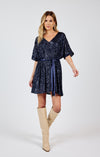 Sky High V Neck Sequin Dress w/ Tie Belt