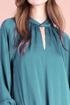 Twisted Neck Long Sleeve Top