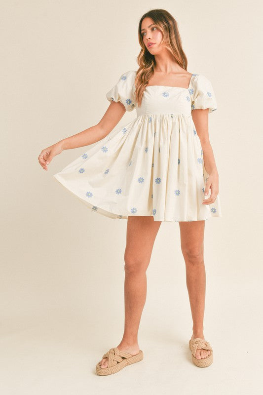Floral Babydoll Mini Dress
