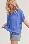 V Neck Short Sleeve Top