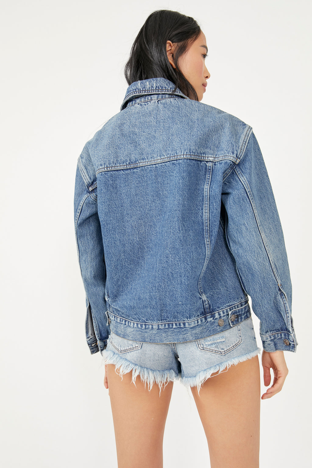 Free People Jolene Trucker Jean Jacket