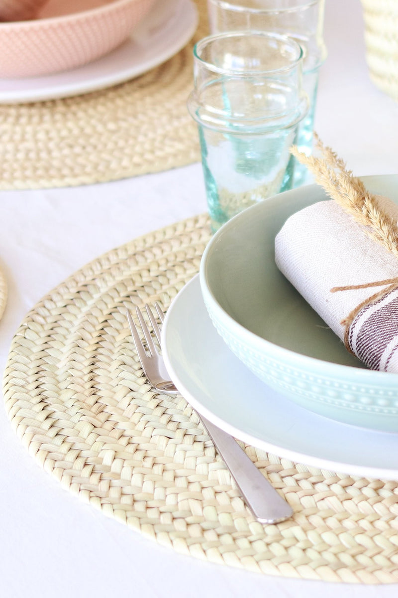 Straw Round Placemat