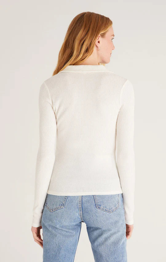 Adrienne Rib Button Up