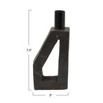 Handmade Terra-cotta Taper Holder, Black